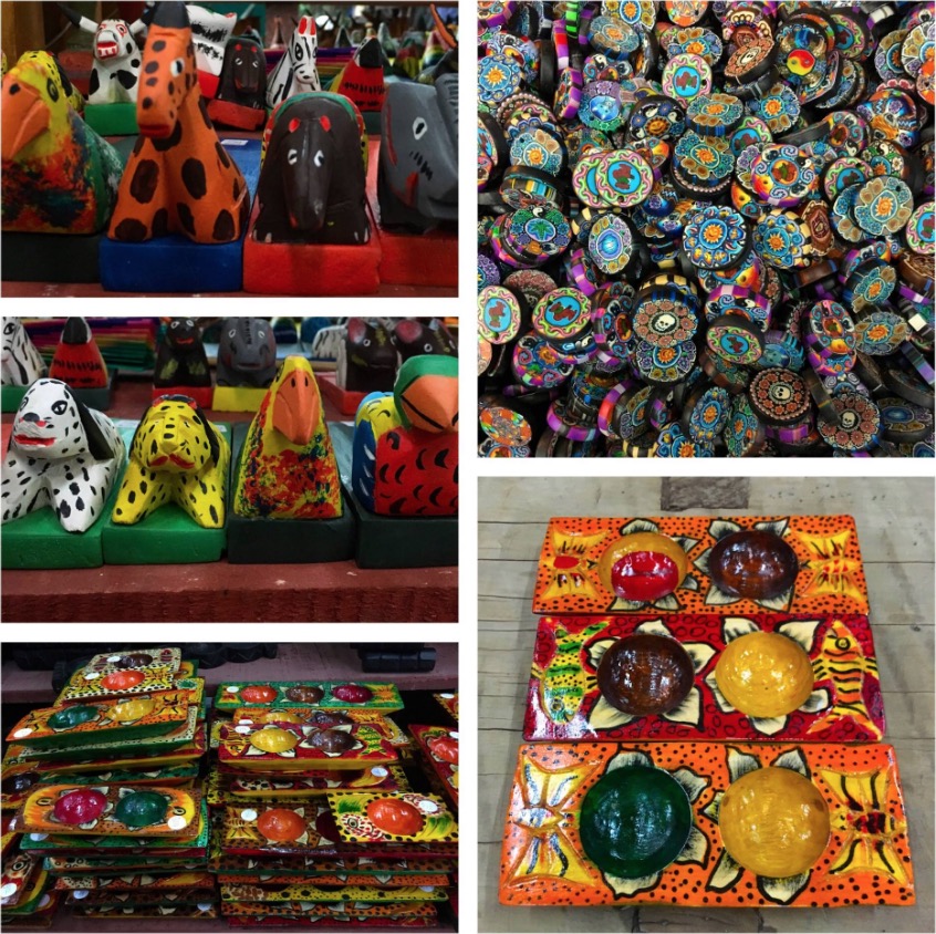 Guatemala has many hand made souvenirs. 