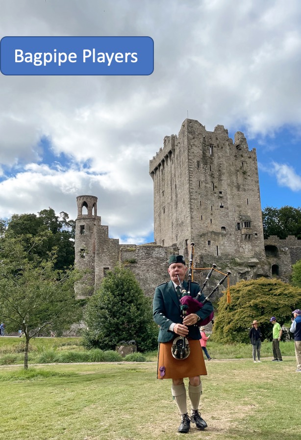Bagpipe player in Ireland