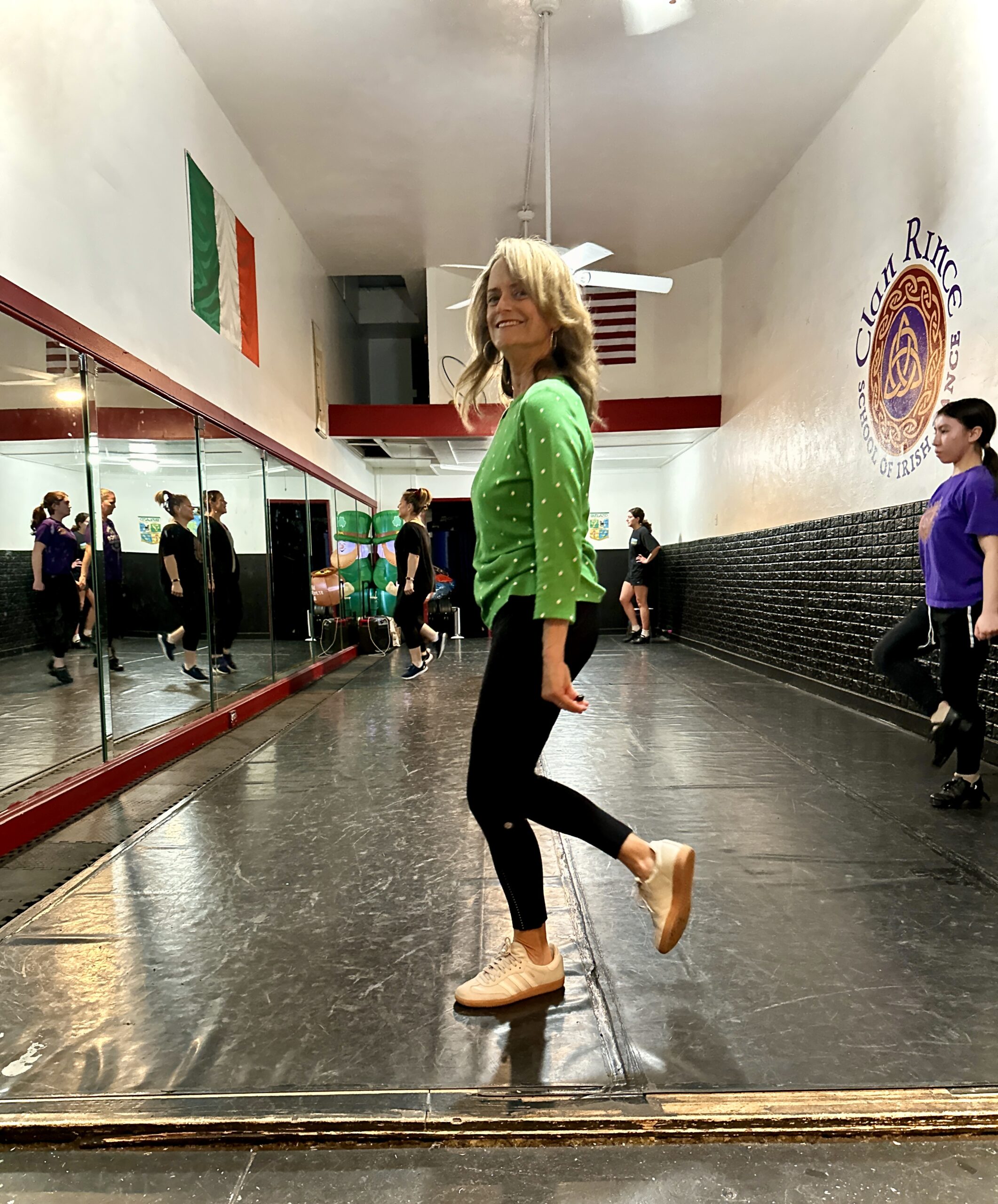 Learning to Irish step dance.