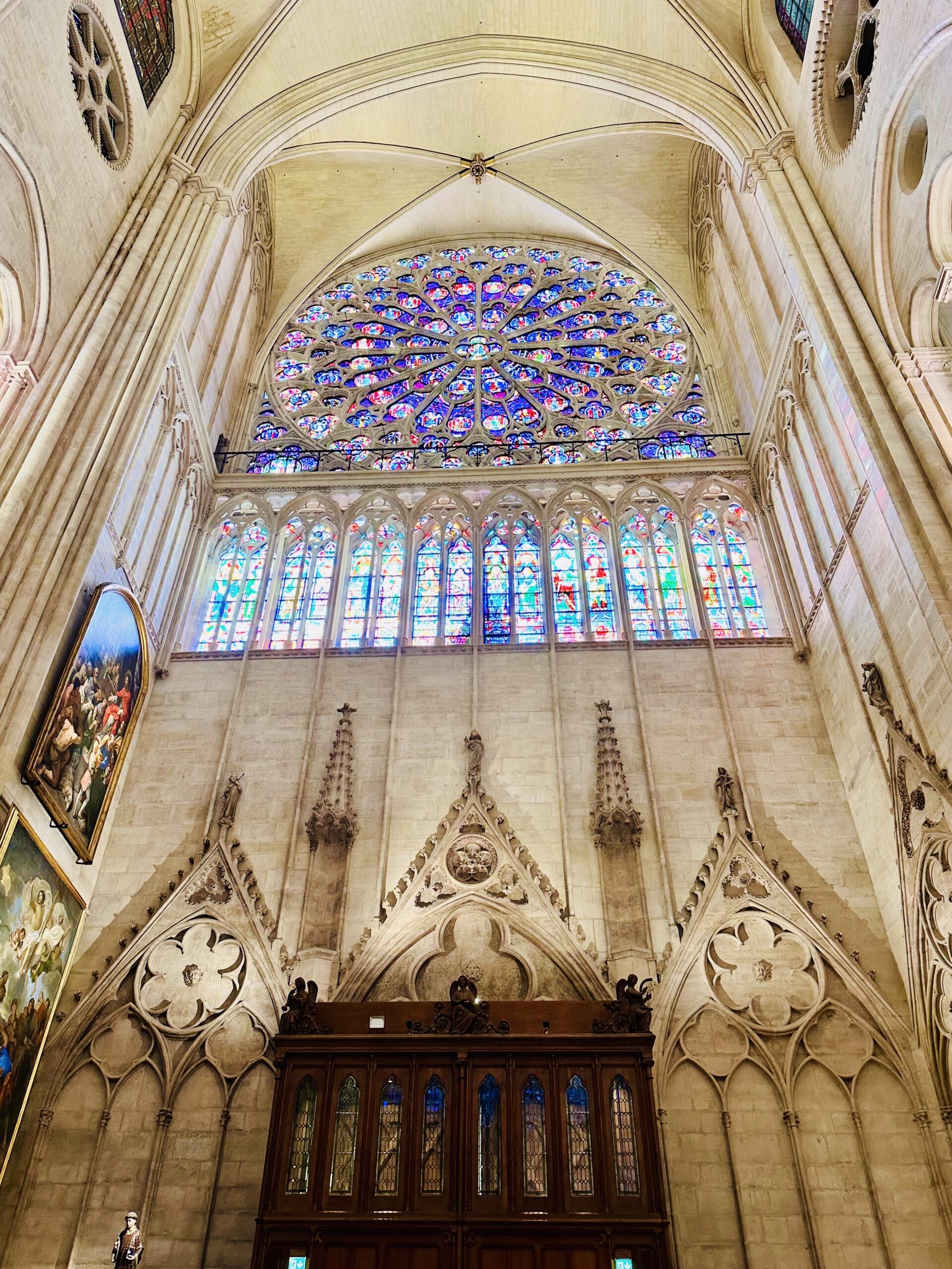 Notre Dame stain-glass window.